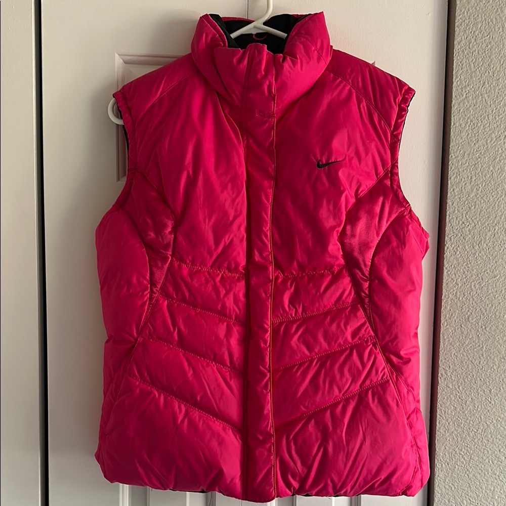 Nike Women’s Reversible Pink/Black Puffer Vest